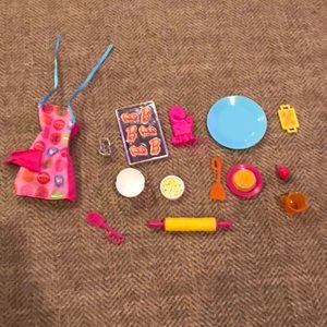 Barbie cooking set doll sized